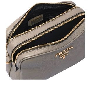Brand New With Tags Prada double zip Camera Bag Vitello Phenix medium